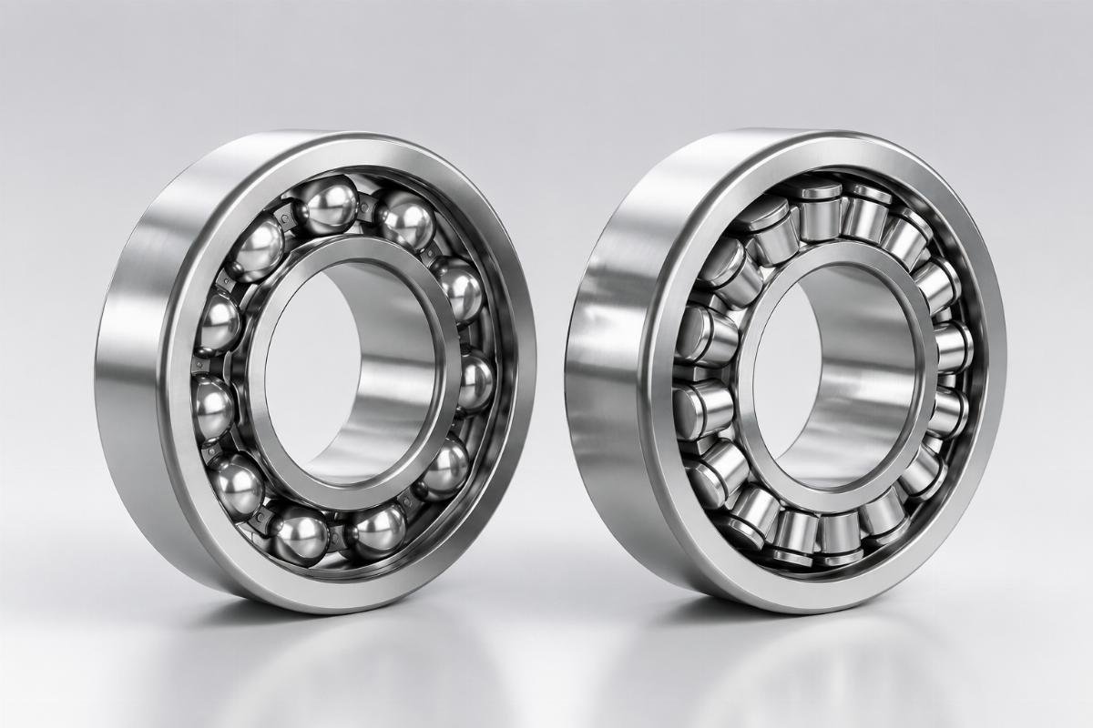 Key performance differences between ball and roller bearing load capacity
